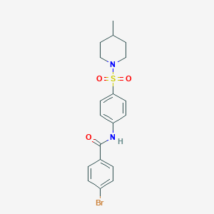 molecular formula C19H21BrN2O3S B216483 4-bromo-N~1~-{4-[(4-methylpiperidino)sulfonyl]phenyl}benzamide 