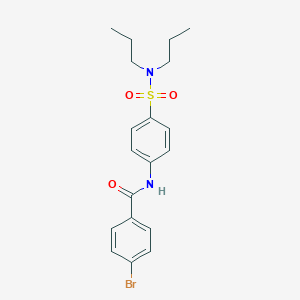 molecular formula C19H23BrN2O3S B216484 4-bromo-N-[4-(dipropylsulfamoyl)phenyl]benzamide 