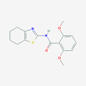 molecular formula C16H18N2O3S B216488 2,6-dimethoxy-N-(4,5,6,7-tetrahydro-1,3-benzothiazol-2-yl)benzamide 