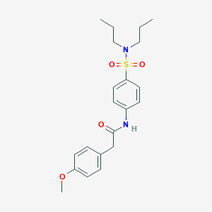 molecular formula C21H28N2O4S B216490 N-[4-(dipropylsulfamoyl)phenyl]-2-(4-methoxyphenyl)acetamide 