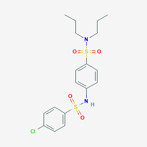 molecular formula C18H23ClN2O4S2 B216491 4-{[(4-chlorophenyl)sulfonyl]amino}-N,N-dipropylbenzenesulfonamide 