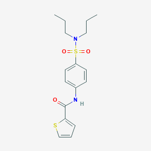 molecular formula C17H22N2O3S2 B216495 N-[4-(dipropylsulfamoyl)phenyl]thiophene-2-carboxamide 