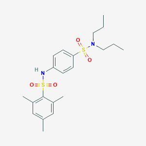 molecular formula C21H30N2O4S2 B216501 N-[4-(dipropylsulfamoyl)phenyl]-2,4,6-trimethylbenzenesulfonamide 