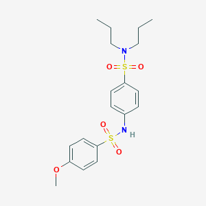 molecular formula C19H26N2O5S2 B216504 4-{[(4-methoxyphenyl)sulfonyl]amino}-N,N-dipropylbenzenesulfonamide 
