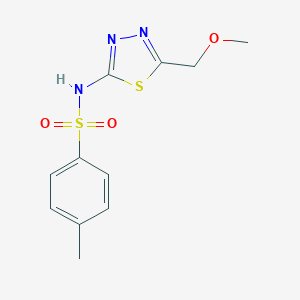 molecular formula C11H13N3O3S2 B216506 N-[5-(methoxymethyl)-1,3,4-thiadiazol-2-yl]-4-methylbenzenesulfonamide 