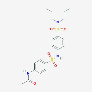 molecular formula C20H27N3O5S2 B216510 N-[4-({4-[(dipropylamino)sulfonyl]anilino}sulfonyl)phenyl]acetamide 