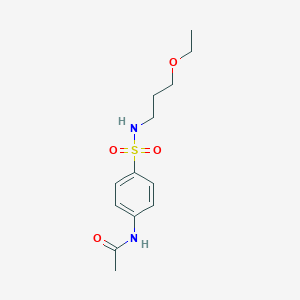 molecular formula C13H20N2O4S B216512 N-(4-{[(3-ethoxypropyl)amino]sulfonyl}phenyl)acetamide 
