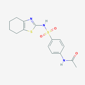 molecular formula C15H17N3O3S2 B216513 N-[4-(4,5,6,7-tetrahydro-1,3-benzothiazol-2-ylsulfamoyl)phenyl]acetamide 