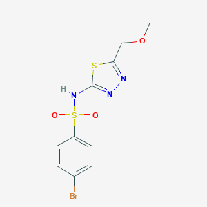 molecular formula C10H10BrN3O3S2 B216517 4-bromo-N-[5-(methoxymethyl)-1,3,4-thiadiazol-2-yl]benzenesulfonamide 