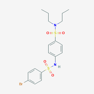 molecular formula C18H23BrN2O4S2 B216518 4-{[(4-bromophenyl)sulfonyl]amino}-N,N-dipropylbenzenesulfonamide 