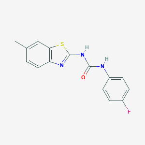 molecular formula C15H12FN3OS B216527 1-(4-Fluoro-phenyl)-3-(6-methyl-benzothiazol-2-yl)-urea 