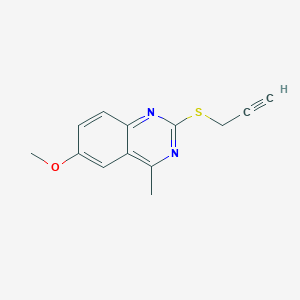 molecular formula C13H12N2OS B216531 6-Methoxy-4-methyl-2-(prop-2-yn-1-ylsulfanyl)quinazoline 