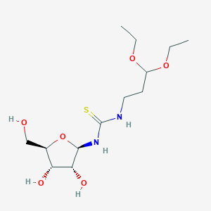 molecular formula C13H26N2O6S B216546 N-(D-Ribosyl)-N'-(3,3-diethoxypropyl)thiourea CAS No. 100551-69-7