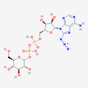 molecular formula C16H24N8O15P2 B216591 8-Azidoadenosine diphosphate glucose CAS No. 100634-21-7