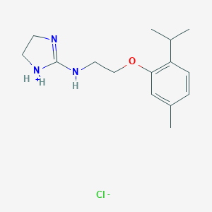 molecular formula C15H24ClN3O B216633 2-Imidazoline, 2-thymyloxyethylamino-, hydrochloride CAS No. 101565-01-9