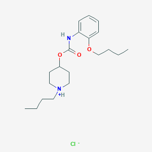 Carbamic acid, (2-butoxyphenyl)-, 1-butyl-4-piperidinyl ester, monohydrochloride