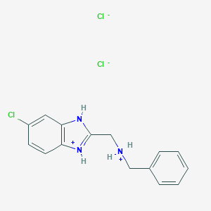 molecular formula C15H16Cl3N3 B216689 5-Chloro-2-benzylaminomethyl benzimidazole dihydrochloride CAS No. 102516-85-8