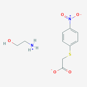 molecular formula C10H14N2O5S B216694 ACETIC ACID, ((4-NITROPHENYL)THIO)-, compd. with 2-AMINOETHANOL (1:1) CAS No. 105892-18-0
