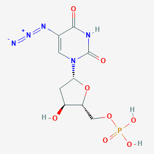 molecular formula Dy(NO3)3xH2O B216748 [(2R,3S,5R)-5-(5-azido-2,4-dioxopyrimidin-1-yl)-3-hydroxyoxolan-2-yl]methyl dihydrogen phosphate CAS No. 105426-34-4