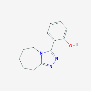 molecular formula C13H15N3O B216751 2-(6,7,8,9-Tetrahydro-5H-[1,2,4]triazolo[4,3-a]azepin-3-yl)phenol CAS No. 108877-44-7