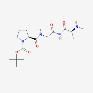 molecular formula C24H28ClN5O3 B216759 N-tert-Butyloxycarbonyl-prolyl-glycyl-alanyl-methylamide CAS No. 103137-94-6