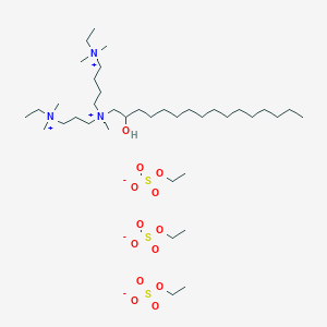 molecular formula C38H87N3O13S3 B216764 Ethyl-[3-[4-[ethyl(dimethyl)azaniumyl]butyl-(2-hydroxyhexadecyl)-methylazaniumyl]propyl]-dimethylazanium;ethyl sulfate CAS No. 103694-63-9