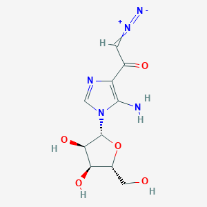 molecular formula C10H13N5O5 B216769 5-Amino-4-(diazoacetyl)-1-ribofuranosylimidazole CAS No. 105400-24-6