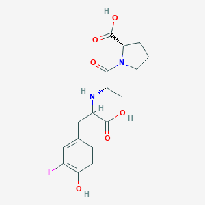 molecular formula C17H21IN2O6 B216795 N-(1(S)-Carboxy-(4-hydroxy-3-iodophenyl)ethyl)-alanylproline CAS No. 104531-07-9