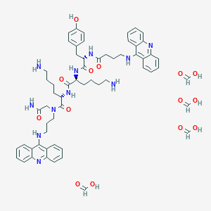 molecular formula C60H75N11O14 B216799 N-((9-Acridinyl)-4-aminobutanoyl-tyrosyl-lysyl-lysyl-glycyl)-N'-(9-acridinyl)-1,3-diaminopropane CAS No. 101817-45-2