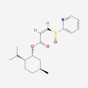 molecular formula C20H24N4O4 B216802 Menthyl 3-(2-pyridylsulfinyl)acrylate CAS No. 105802-70-8