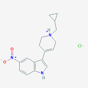 molecular formula C23H38N2O3.ClH B216849 3-(1-(Cyclopropylmethyl)-1,2,3,6-tetrahydro-4-pyridinyl)-5-nitro-1H-indole hydrochloride CAS No. 109793-76-2