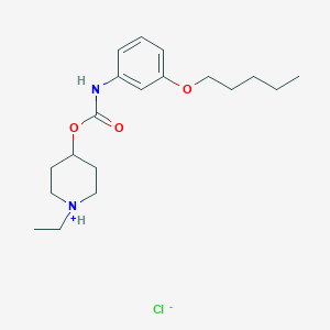 Carbamic acid, (3-(pentyloxy)phenyl)-, 1-ethyl-4-piperidinyl ester, monohydrochloride