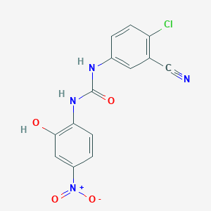 molecular formula C14H9ClN4O4 B216908 1-(4-Chloro-3-cyanophenyl)-3-(2-hydroxy-4-nitrophenyl)urea CAS No. 103576-38-1