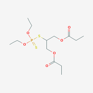 molecular formula C13H25O6PS2 B216919 (2-Diethoxyphosphinothioylsulfanyl-3-propanoyloxypropyl) propanoate CAS No. 19594-35-5