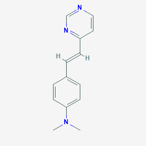 molecular formula C12H12Cr2N2O11 B216928 N,N-Dimethyl-4-(2-(4-pyrimidinyl)ethenyl)benzenamine CAS No. 100650-00-8