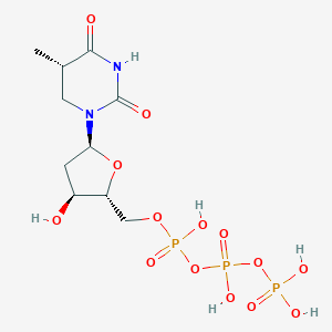 molecular formula C10H19N2O14P3 B216953 [hydroxy-[[(2R,3S,5S)-3-hydroxy-5-[(5S)-5-methyl-2,4-dioxo-1,3-diazinan-1-yl]oxolan-2-yl]methoxy]phosphoryl] phosphono hydrogen phosphate CAS No. 106094-51-3
