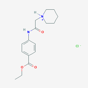molecular formula C16H23ClN2O3 B216964 p-(2-Piperidinoacetamido)benzoic acid ethyl ester hydrochloride CAS No. 106360-45-6