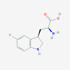 molecular formula C9H11ClN2O3S B217035 2,3-Dihydro-5-fluorotryptophan CAS No. 102978-36-9