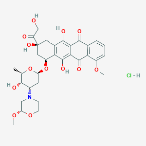 molecular formula C32H38ClNO13 B217054 Nemorubicin hydrochloride CAS No. 108943-08-4