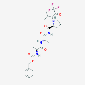 molecular formula C25H33F3N4O6 B217068 Benzyloxycarbonylalanyl-alanyl-prolyl-valine-trifluoromethyl ketone CAS No. 110407-54-0