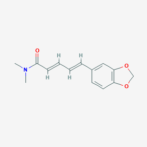 molecular formula C14H15NO3 B217110 2,4-Pentadienamide, 5-(1,3-benzodioxol-5-yl)-N,N-dimethyl- CAS No. 109142-24-7