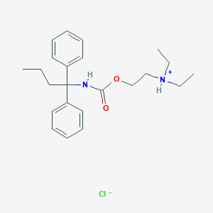 molecular formula C23H33ClN2O2 B217142 1,1-Diphenylbutylcarbamic acid 2-diethylaminoethyl ester hydrochloride CAS No. 101491-77-4