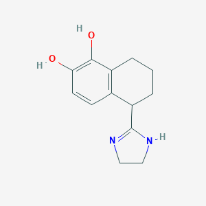 molecular formula C19H22FN3O3 B217196 5,6-Dihydroxy-1-(2-imidazolinyl)tetralin CAS No. 100449-07-8