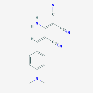 molecular formula C14H21N7 B217218 2-Amino-4-(p-(dimethylamino)phenyl)-1,3-butadiene-1,1,3-tricarbonitrile CAS No. 100991-84-2