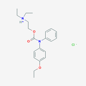 molecular formula C21H29ClN2O3 B217226 2-Diethylaminoethyl p-ethoxy-N-phenylcarbanilate hydrochloride CAS No. 100263-46-5