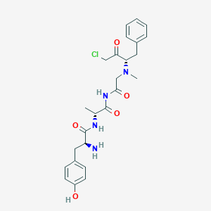 molecular formula C25H31ClN4O5 B217250 Tyrosyl-alanyl-glycyl-N(alpha)-methylphenylalanine chloromethyl ketone CAS No. 109377-04-0