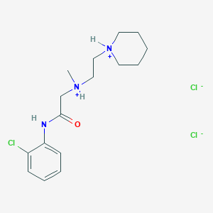 molecular formula C16H26Cl3N3O B217267 o-Chloro-2-(methyl(2-(piperidino)ethyl)amino)acetanilide dihydrochloride CAS No. 101651-66-5