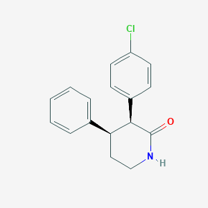 molecular formula C17H16ClNO B217270 2-Piperidinone, 3-(4-chlorophenyl)-4-phenyl-, cis- CAS No. 107234-91-3