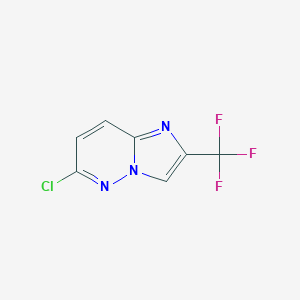molecular formula C7H3ClF3N3 B021730 6-氯-2-(三氟甲基)咪唑并[1,2-b]吡啶嗪 CAS No. 109113-97-5