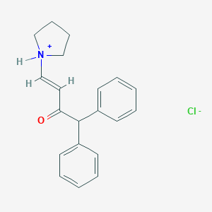 molecular formula C10H11ClO2 B217318 1,1-Diphenyl-4-(1-pyrrolidinyl)-3-buten-2-one hydrochloride CAS No. 100482-65-3